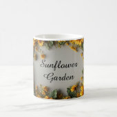 Mug Conception de bouquet floral de tournesol rustique (Centre)
