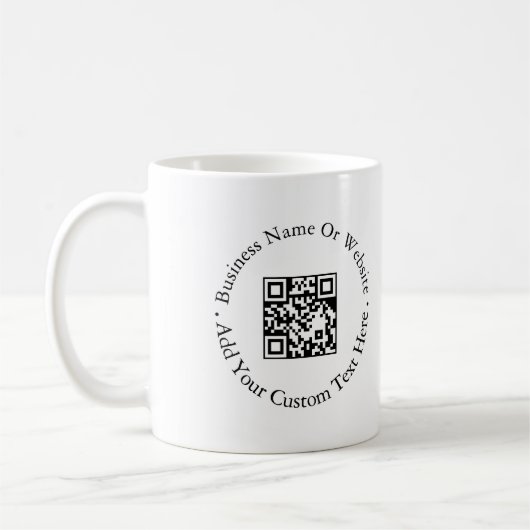 Mug Conception de branding de site Web avec code QR po (Gauche)
