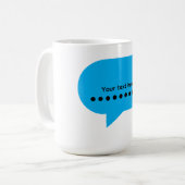Mug Conception de bulles de dialogue personnalisées – (Devant gauche)