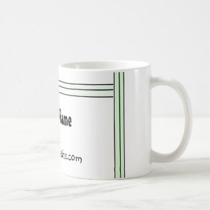 Mug Conception de bureau à rayures noires et vertes