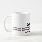 Mug Conception de bureau de lien violet (Gauche)