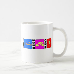 Mug Conception de butoir de TRI de triathlon de bain