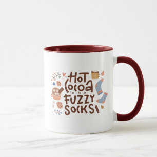 Mug Conception de cacao chaud et de chaussettes moelle