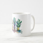Mug Conception de cactus avec plaques colorées (Devant droit)