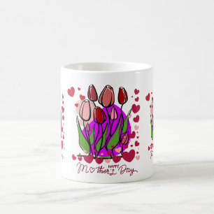 Mug Conception de cadeau de jardin de fleurs coloré