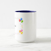 Mug Conception de cadre de confettis de ballons de fêt (Centre)