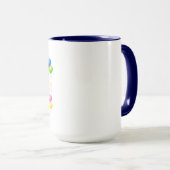 Mug Conception de cadre de confettis de ballons de fêt (Devant droit)