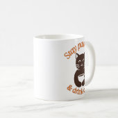 Mug Conception de café de chat de séjournez à la mode (Devant droit)