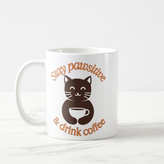 Mug Conception de café de chat de séjournez à la mode (Gauche)