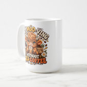 Mug Conception de café glacé pour vache des Highlands (Devant gauche)