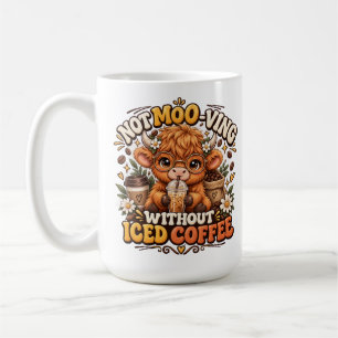 Mug Conception de café glacé pour vache des Highlands