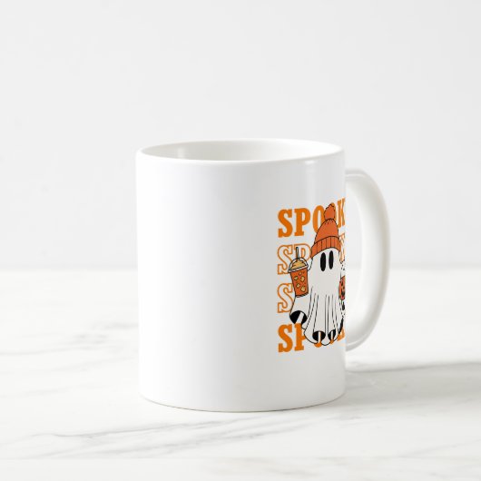 Mug Conception de café Halloween Ghost éffrayant (Devant droit)