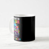 Mug Conception de camion de dinosaure de maternelle pr (Devant gauche)