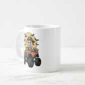 Mug Conception de camion monstre squelette pirate Hall (Devant gauche)