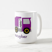 Mug Conception de camion violet personnalisée (Devant droit)