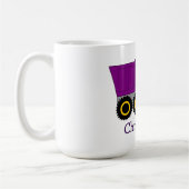 Mug Conception de camion violet personnalisée (Gauche)