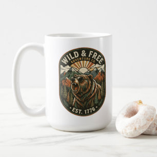 Mug Conception de camping rétro Randonnée Extérieur Am
