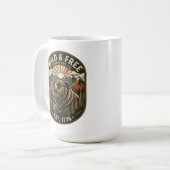 Mug Conception de camping rétro Randonnée Extérieur Am (Devant gauche)