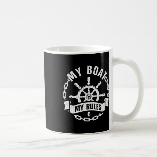 Mug Conception de capitaine de bateau cool pour hommes (Droite)