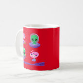 Mug Conception de caractères Aliens 3D (Devant gauche)