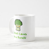 Mug Conception de caricature de jeu de brocoli Cute (Devant gauche)