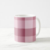 Mug Conception de carreaux à carreaux à gingham rose (Devant droit)