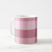 Mug Conception de carreaux à carreaux à gingham rose (Devant gauche)