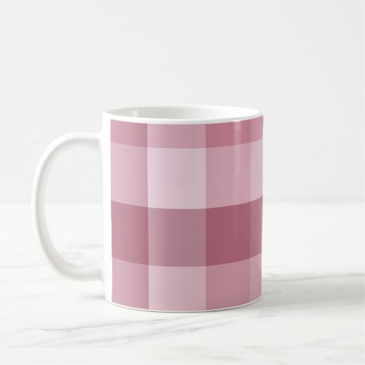 Mug Conception de carreaux à carreaux à gingham rose (Gauche)