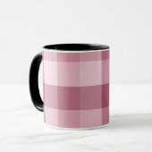 Mug Conception de carreaux à carreaux à gingham rose (Devant gauche)
