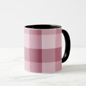 Mug Conception de carreaux à carreaux à gingham rose (Devant droit)