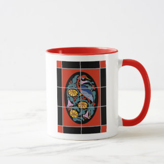 Mug Conception de carreaux de carreaux de grue de l'îl