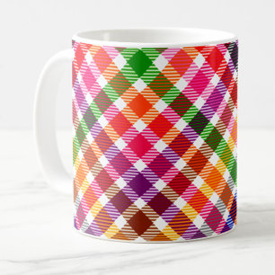 Mug Conception de carreaux écossais à tartan en twill