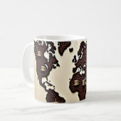 Mug Conception de carte de grains de café (Devant gauche)