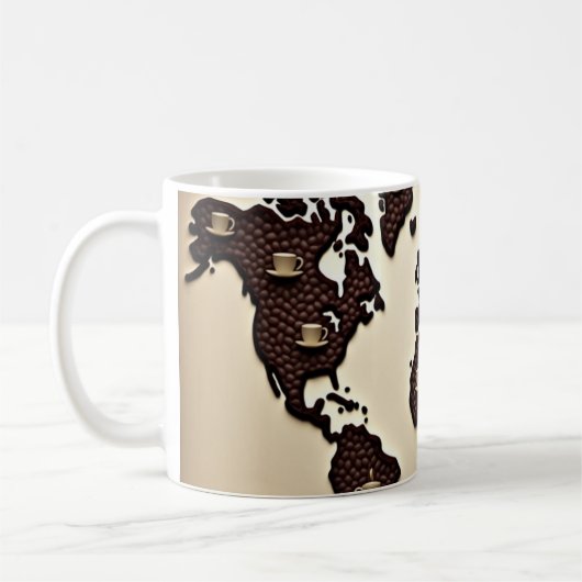 Mug Conception de carte de grains de café (Gauche)