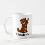 Mug Conception de castor personnalisée (Gauche)