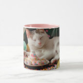 Mug Conception de célébration d'anniversaire de chat a (Centre)