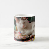 Mug Conception de célébration d'anniversaire de chat a (Centre)