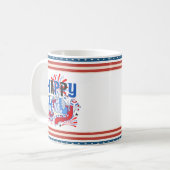 Mug Conception de célébration patriotique du 4 juillet (Devant gauche)