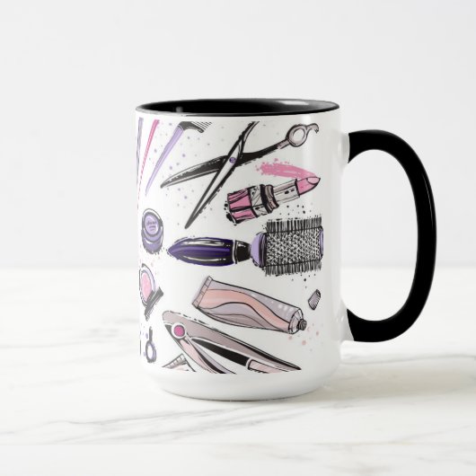 Mug Conception de cercle de maquillage (Droite)