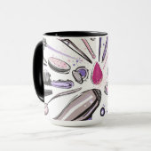 Mug Conception de cercle de maquillage (Devant gauche)