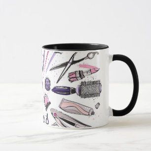 Mug Conception de cercle de maquillage