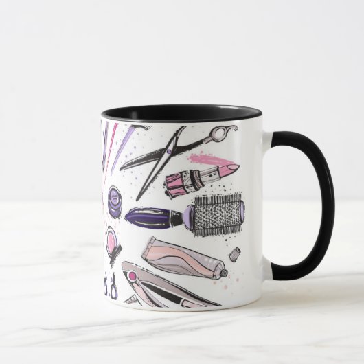 Mug Conception de cercle de maquillage (Droite)