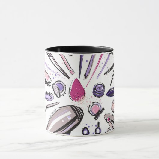 Mug Conception de cercle de maquillage (Centre)