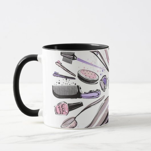 Mug Conception de cercle de maquillage (Gauche)