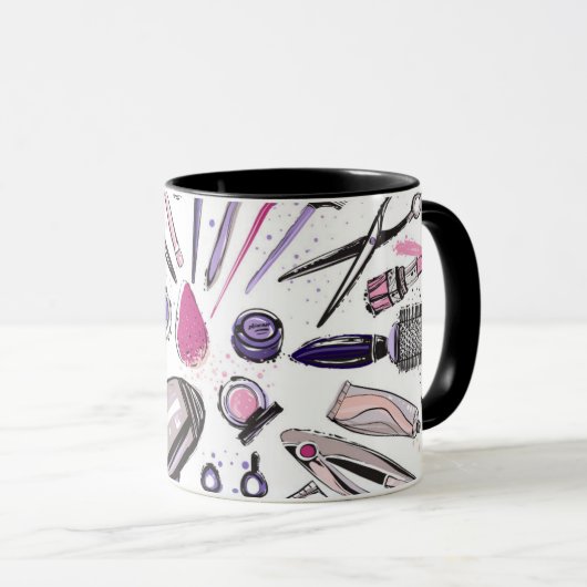 Mug Conception de cercle de maquillage (Devant droit)