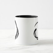 Mug Conception de cercle en spirale abstrait – œuvre d (Centre)