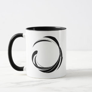 Mug Conception de cercle en spirale abstrait – œuvre d
