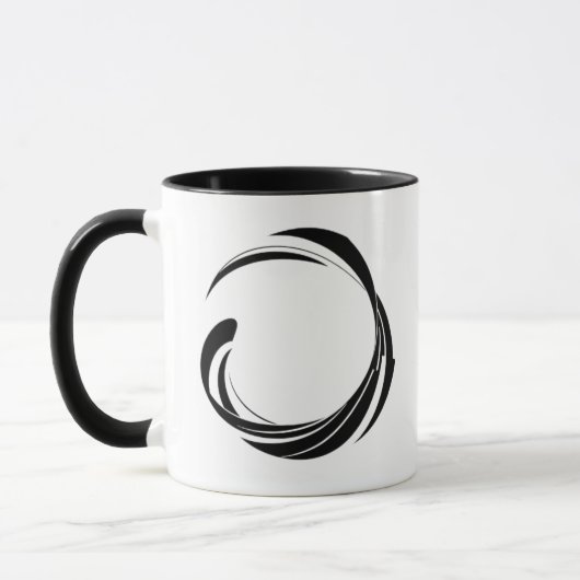 Mug Conception de cercle en spirale abstrait – œuvre d (Gauche)