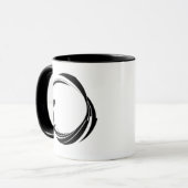 Mug Conception de cercle en spirale abstrait – œuvre d (Devant gauche)