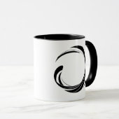 Mug Conception de cercle en spirale abstrait – œuvre d (Devant droit)